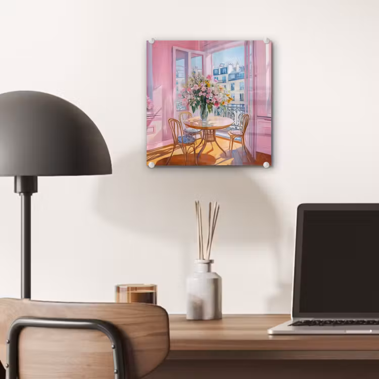 Pink - City - Bloemen plexiglas 5mm klein -sfeer6