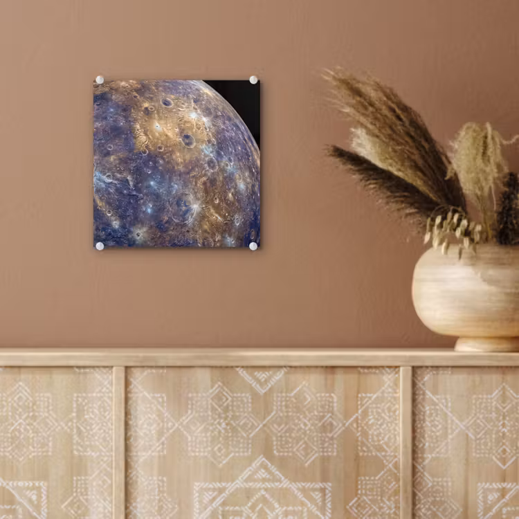 Glas schilderij - Planeet - Kraters - Ruimte - Planeet - Kraters - Ruimte plexiglas 5mm klein