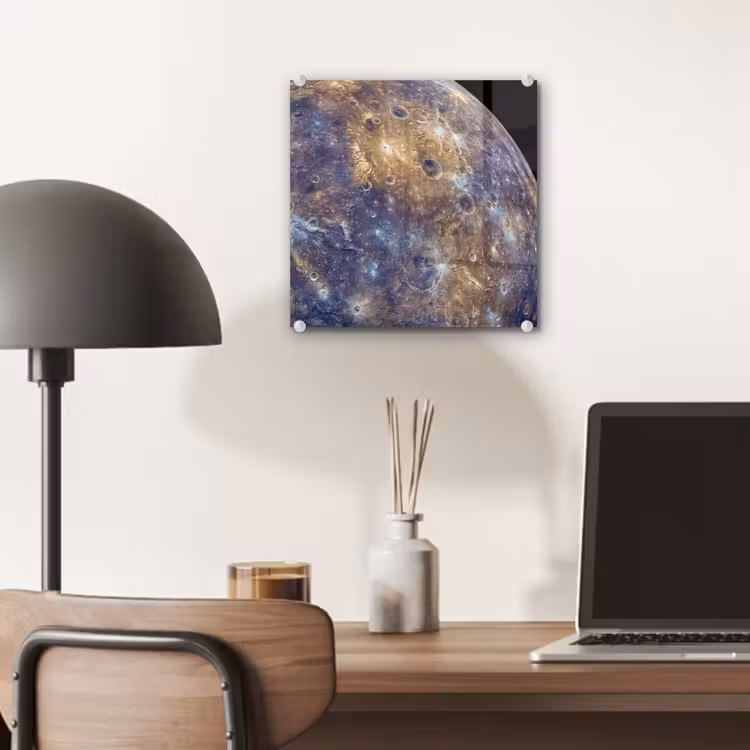 Glas schilderij - Planeet - Kraters - Ruimte - Planeet - Kraters - Ruimte plexiglas 5mm klein