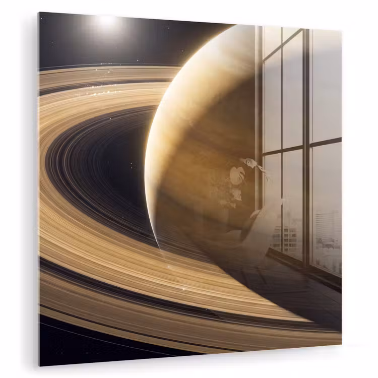 Glas schilderij - Planeet - Ringen - Ruimte - Planeet - Ringen - Ruimte plexiglas 5mm klein