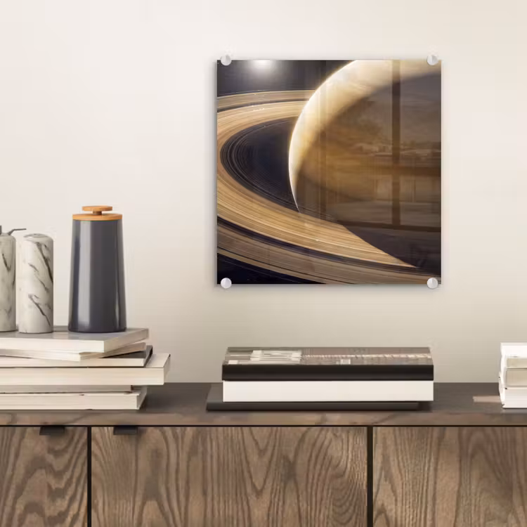 Glas schilderij - Planeet - Ringen - Ruimte - Planeet - Ringen - Ruimte plexiglas 5mm klein