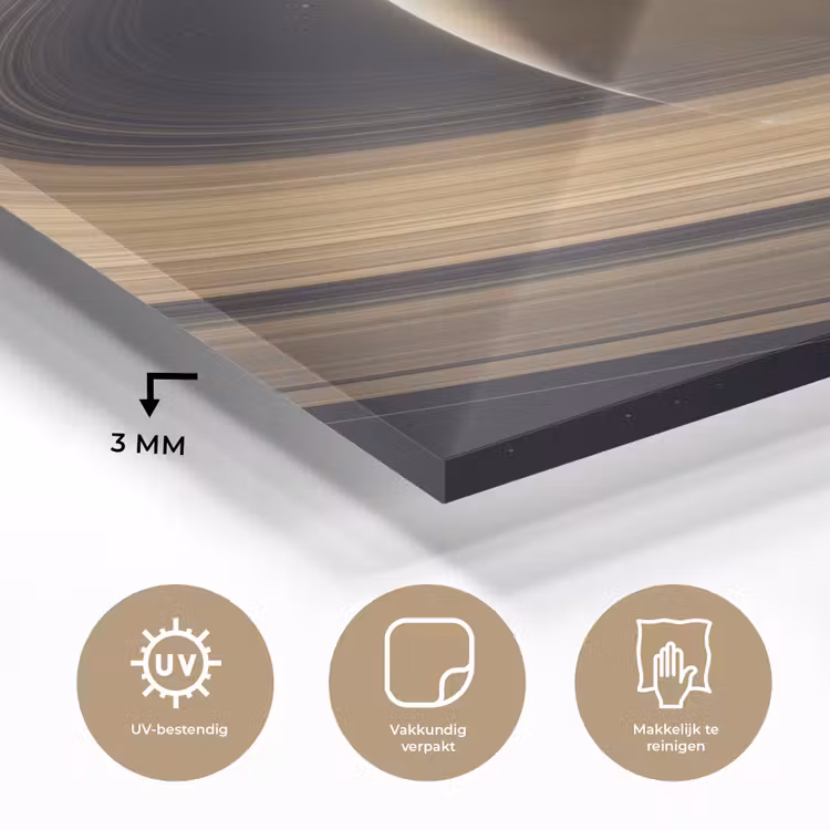 Glas schilderij - Planeet - Ringen - Ruimte - Planeet - Ringen - Ruimte plexiglas 5mm klein
