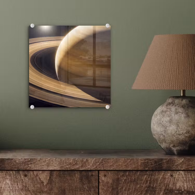 Glas schilderij - Planeet - Ringen - Ruimte - Planeet - Ringen - Ruimte plexiglas 5mm klein