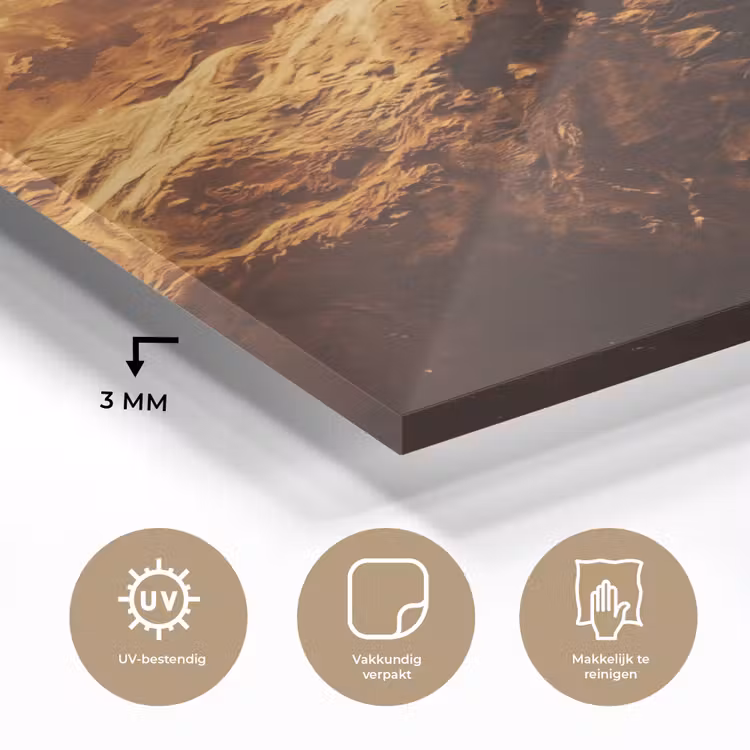 Glas schilderij - Planeet - Ruimte - Oranje - Planeet - Ruimte - Oranje plexiglas 5mm klein