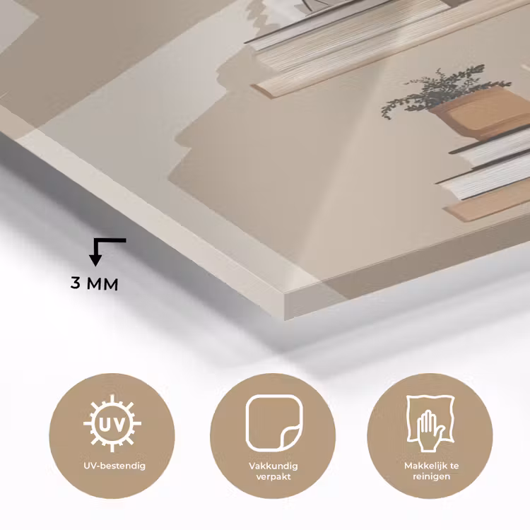 Plankjes - Boeken - Vaasjes - Planten plexiglas 5mm klein -sfeer2
