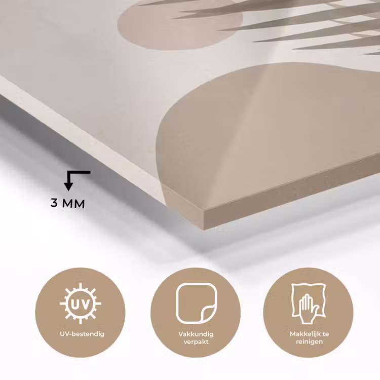 Planten - Bladeren - Abstract - Modern - Beige plexiglas 5mm klein -sfeer2