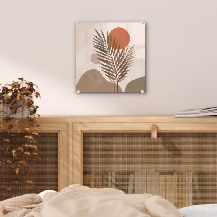 Planten - Bladeren - Abstract - Modern - Beige plexiglas 5mm klein -sfeer4
