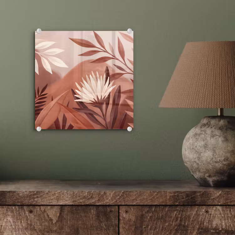 Planten - Bladeren - Botanisch - Modern - Bruin plexiglas 5mm klein -sfeer3