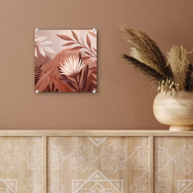 Planten - Bladeren - Botanisch - Modern - Bruin plexiglas 5mm klein -sfeer5