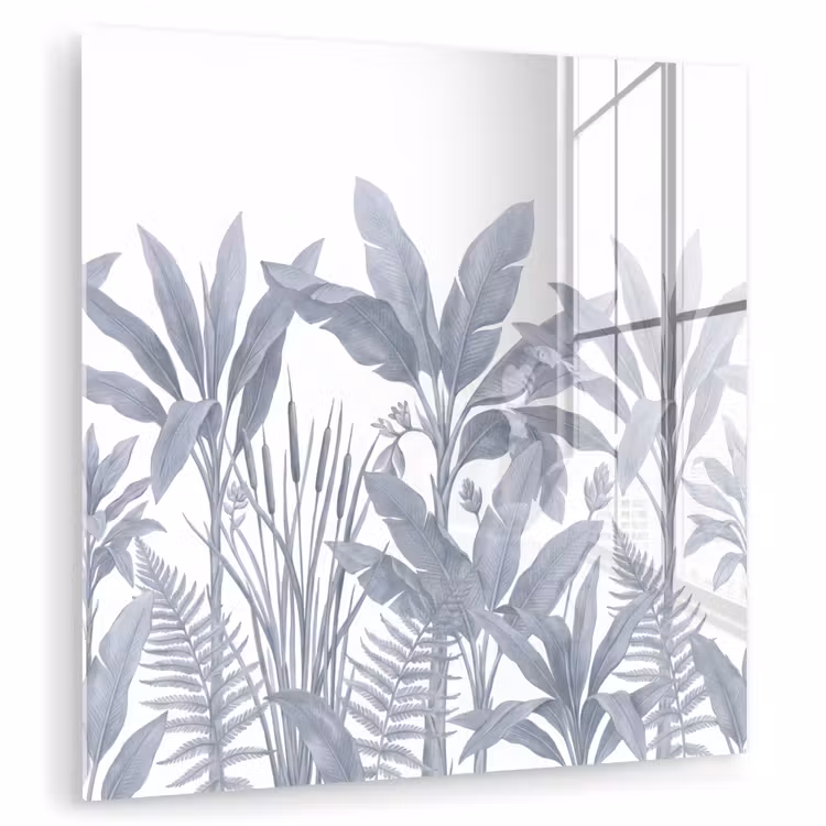 Planten - Bladeren - Natuur - Grijs plexiglas 5mm klein -zzzproduct_nieuw