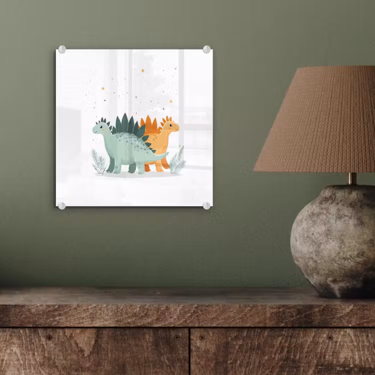 Planten - Sterren - Dinosaurussen - Oranje plexiglas 5mm klein -sfeer3