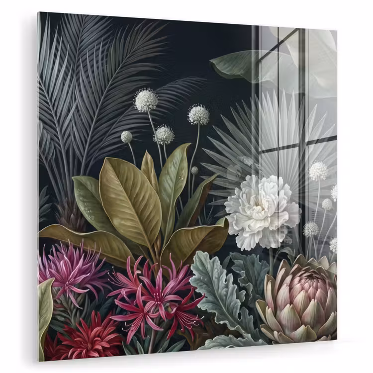 Planten - Tropisch - Botanisch - Donker - Groen plexiglas 5mm klein -zzzproduct_nieuw