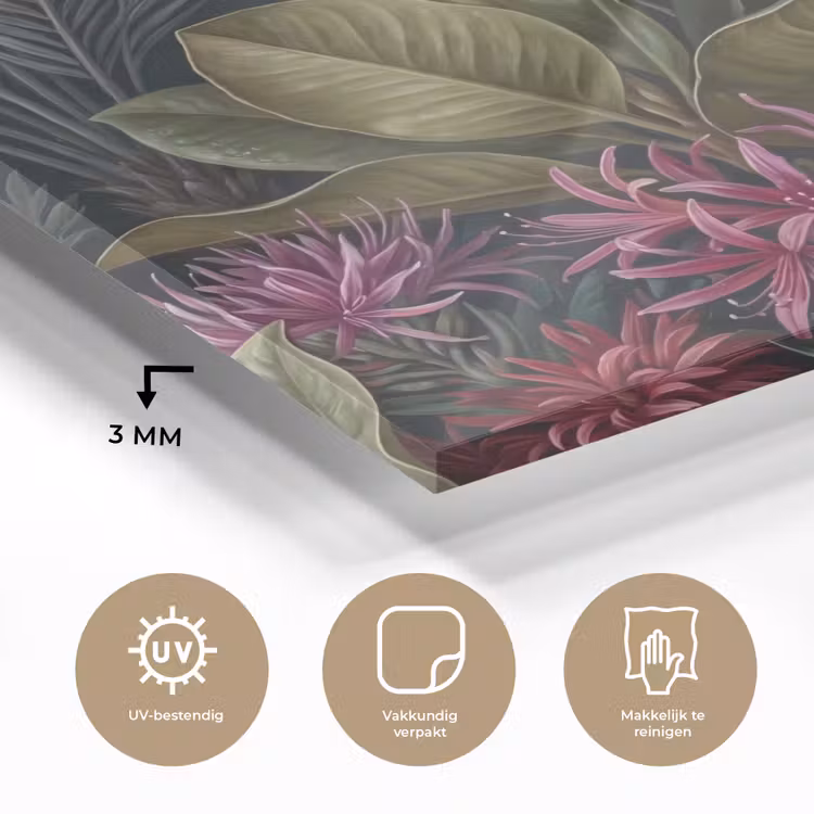 Planten - Tropisch - Botanisch - Donker - Groen plexiglas 5mm klein -sfeer2