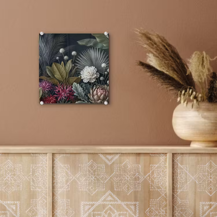 Planten - Tropisch - Botanisch - Donker - Groen plexiglas 5mm klein -sfeer5