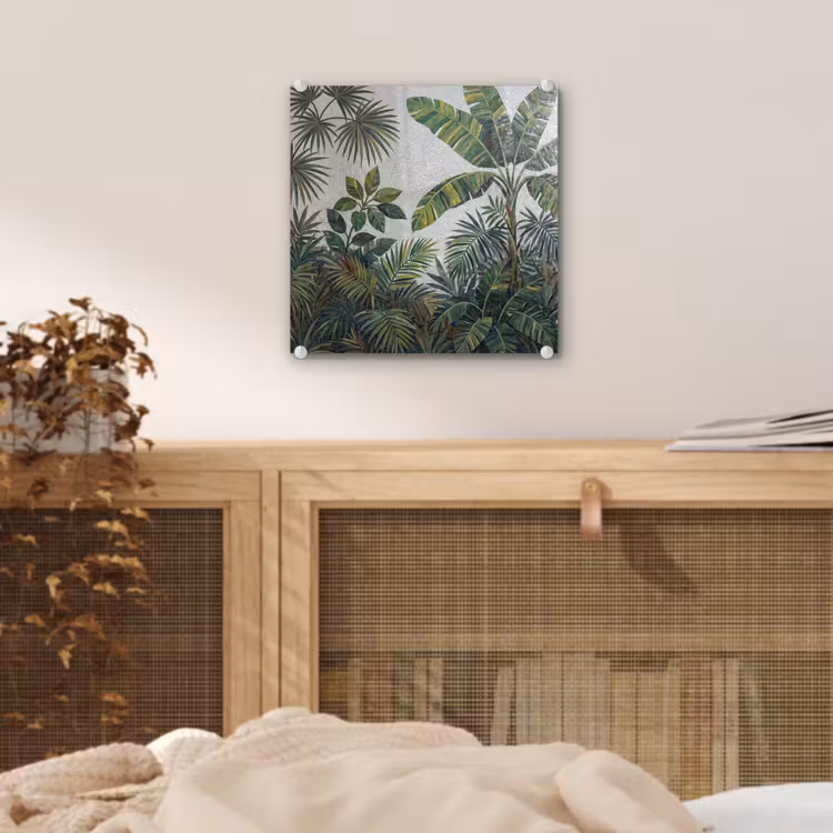Planten - Tropisch - Mozaïek - Groen - Natuur plexiglas 5mm klein -sfeer4