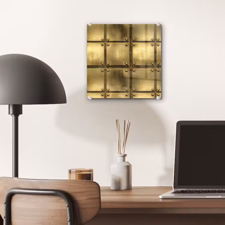 Platen - Industrieel - Stoer - Goud plexiglas 5mm klein 11 -sfeer6