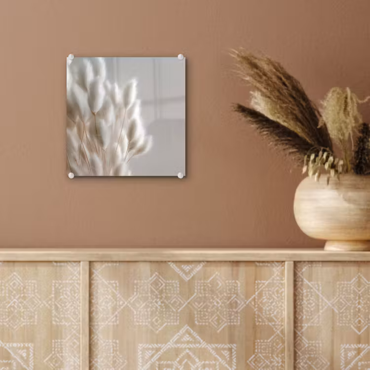 Pluimen - Beige - Minimalistisch plexiglas 5mm klein -sfeer5