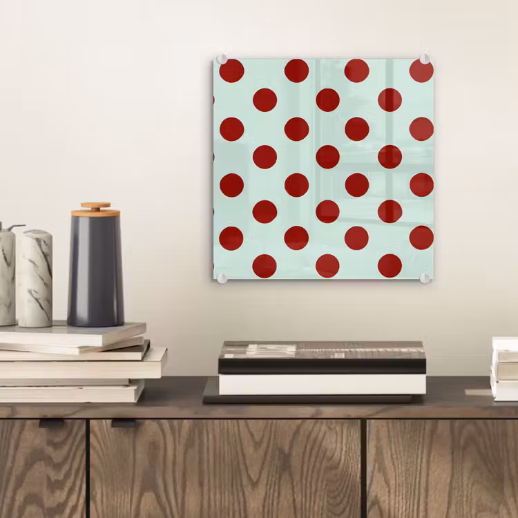 Polka - Dots - Rood plexiglas 5mm klein 11 -sfeer1