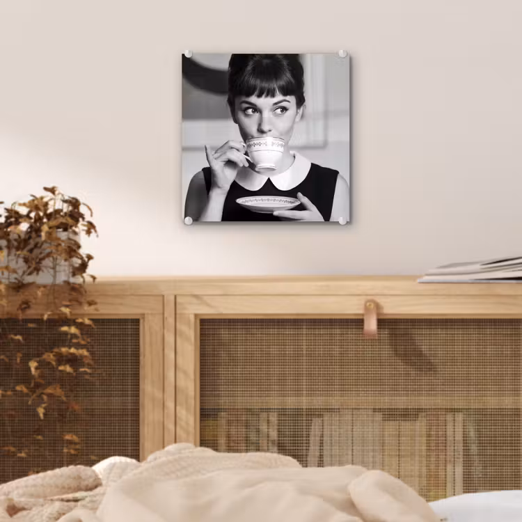 Portret - Thee - Vrouw plexiglas 5mm klein -sfeer4