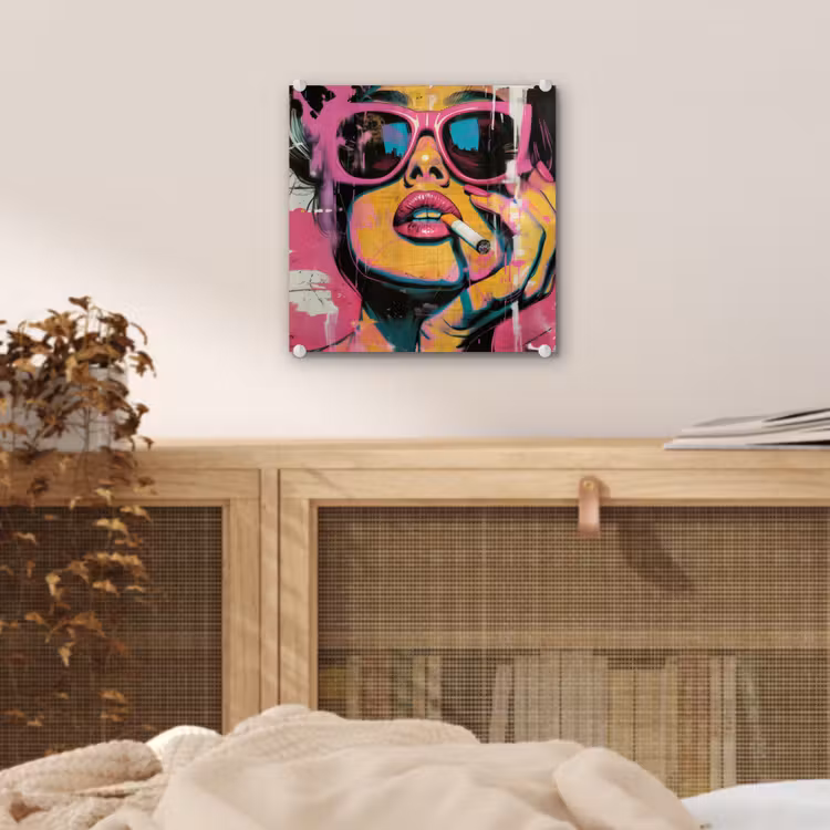 Portret - Vrouw - Abstract - Zonnebril plexiglas 5mm klein -sfeer4