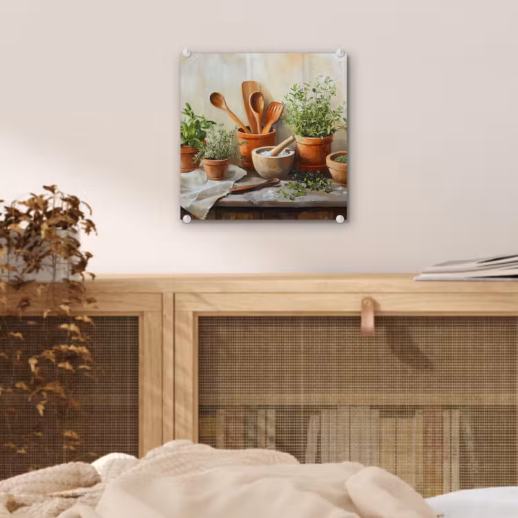 Potten - Kruiden - Hout plexiglas 5mm klein -sfeer4
