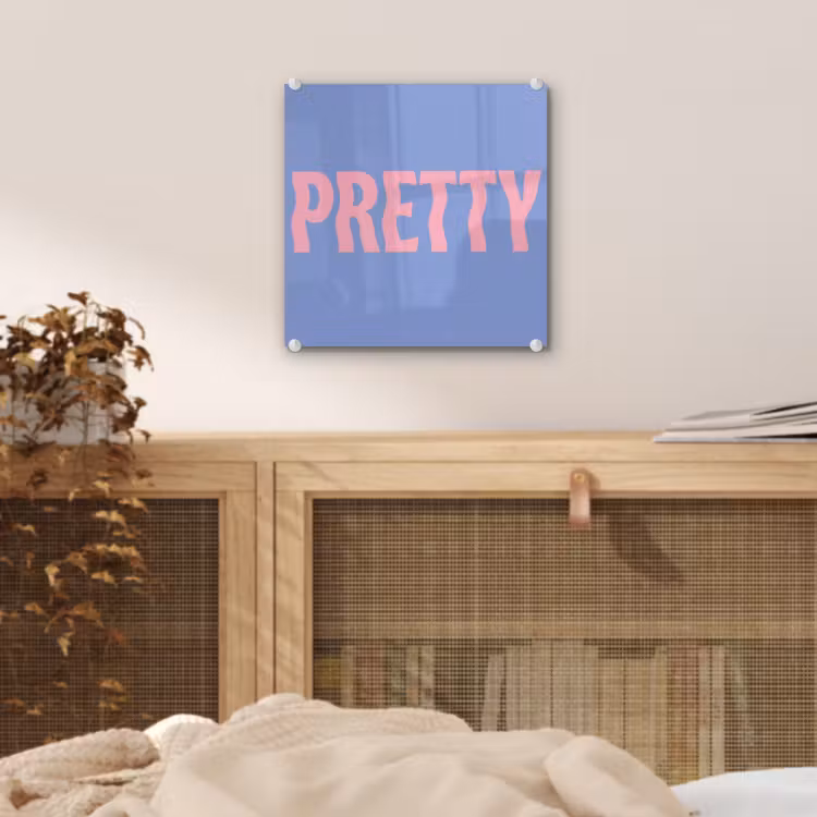Pretty - Roze - Blauw - Golvend plexiglas 5mm klein -sfeer4