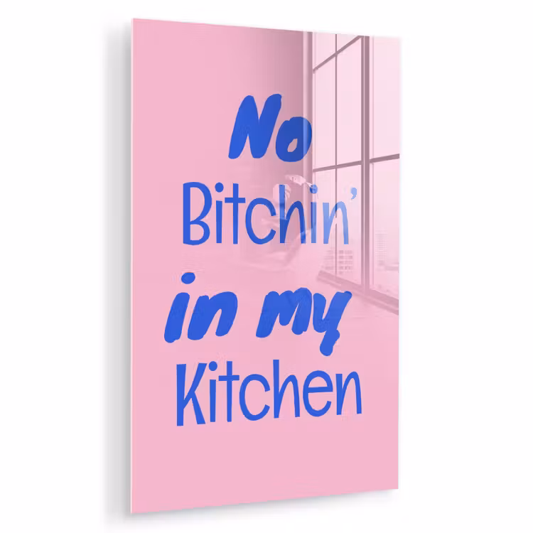 Quote - Blauw - Lettertype - Keuken plexiglas 5mm klein -zzzproduct_nieuw