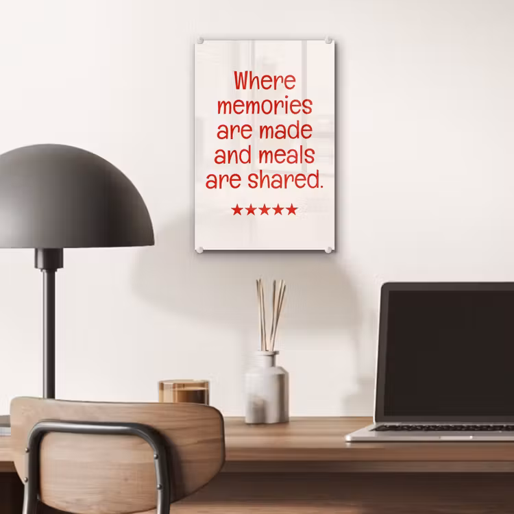 Quote - Sterren - Rood - Memories plexiglas 5mm klein -sfeer6