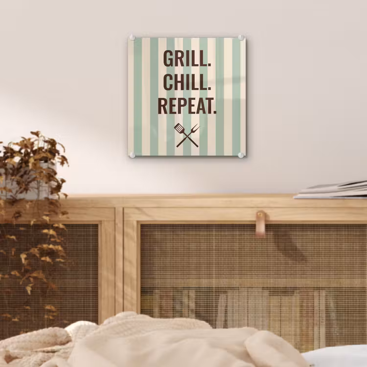 Quote - Strepen - Grill plexiglas 5mm klein -sfeer4