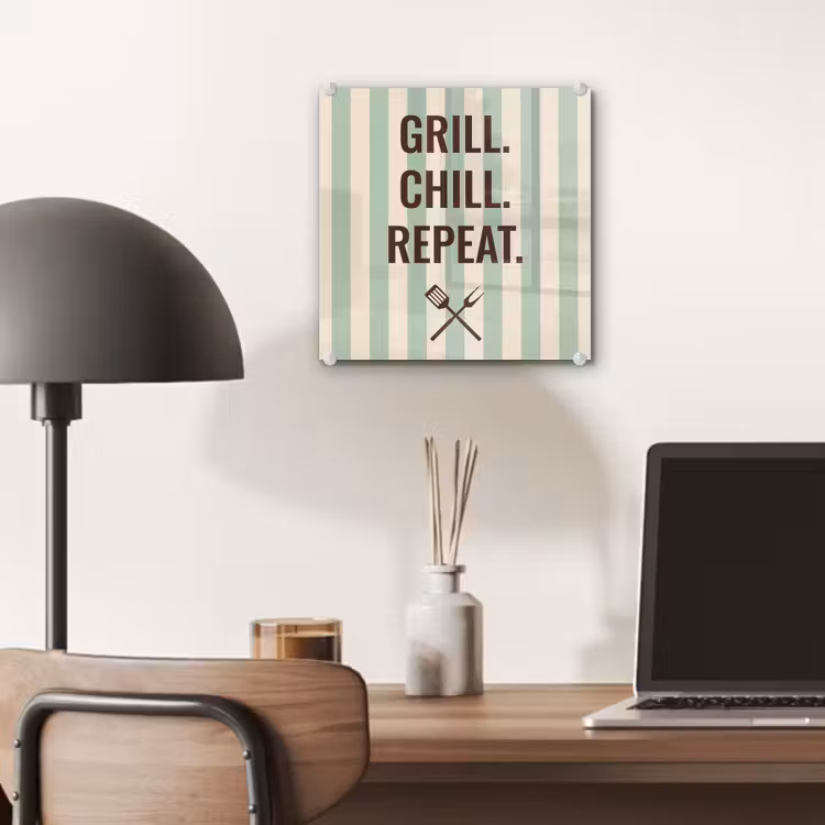 Quote - Strepen - Grill plexiglas 5mm klein -sfeer6