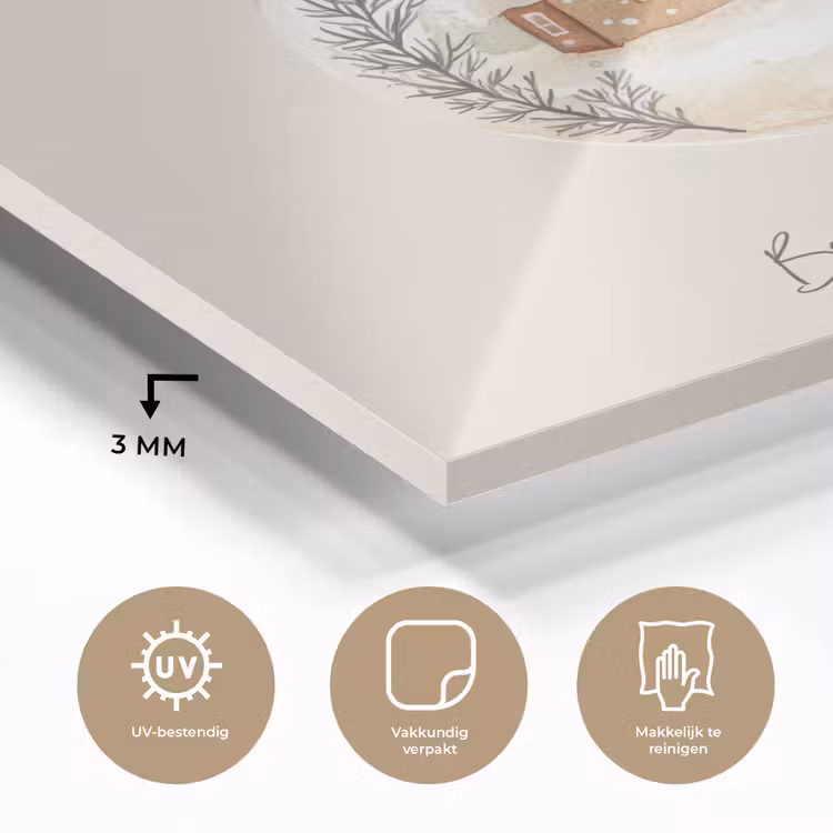 Quote - Winter - Kerst - Beige - Kerstbal plexiglas 5mm klein -sfeer2