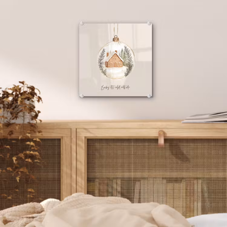 Quote - Winter - Kerst - Beige - Kerstbal plexiglas 5mm klein -sfeer4
