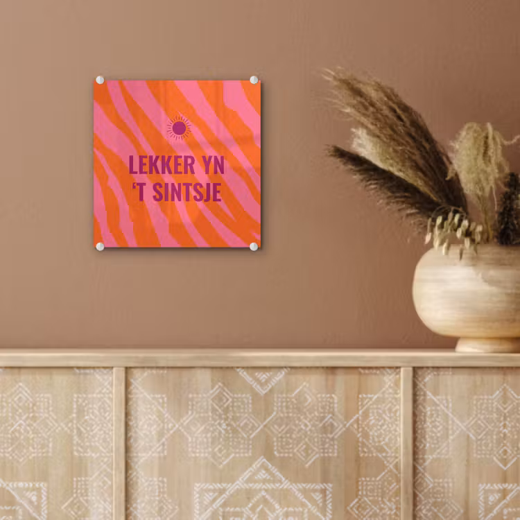Quote - Zomer - Roze plexiglas 5mm klein -sfeer5