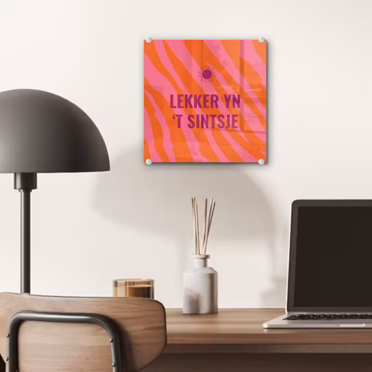 Quote - Zomer - Roze plexiglas 5mm klein -sfeer6