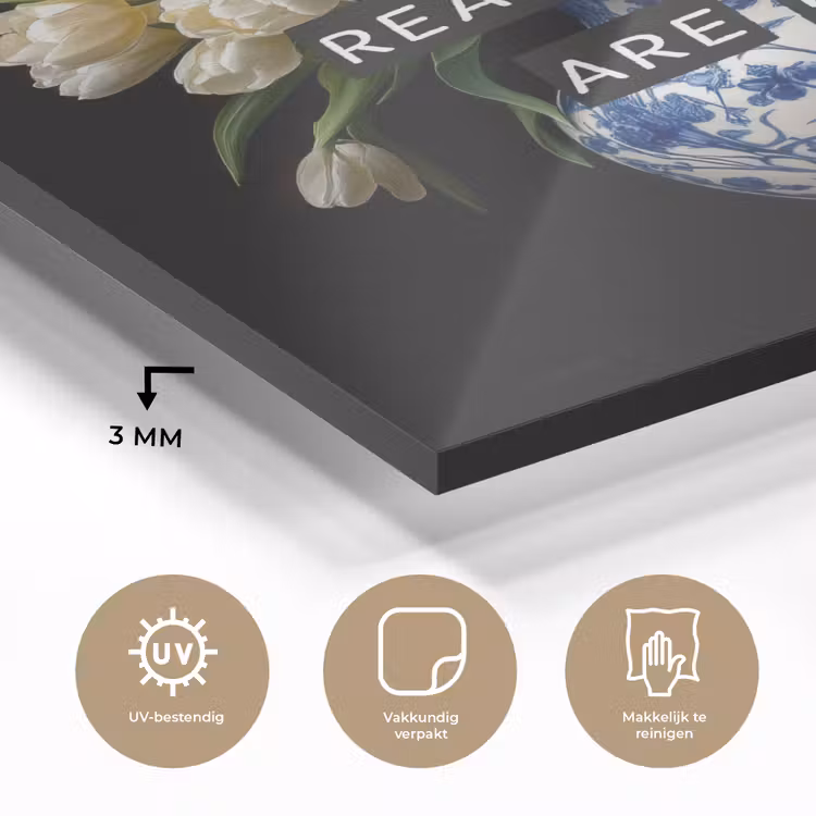 Quotes - Bloem - Tulp - Geel plexiglas 5mm klein -sfeer2