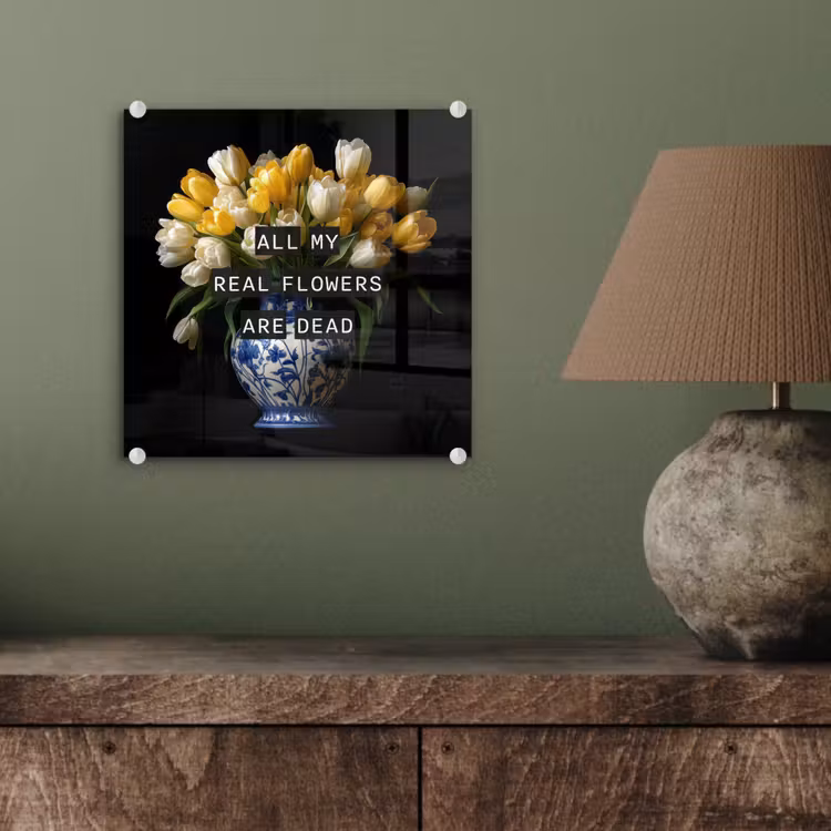 Quotes - Bloem - Tulp - Geel plexiglas 5mm klein -sfeer3