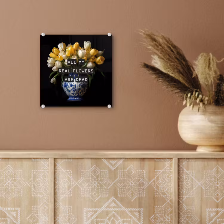 Quotes - Bloem - Tulp - Geel plexiglas 5mm klein -sfeer5