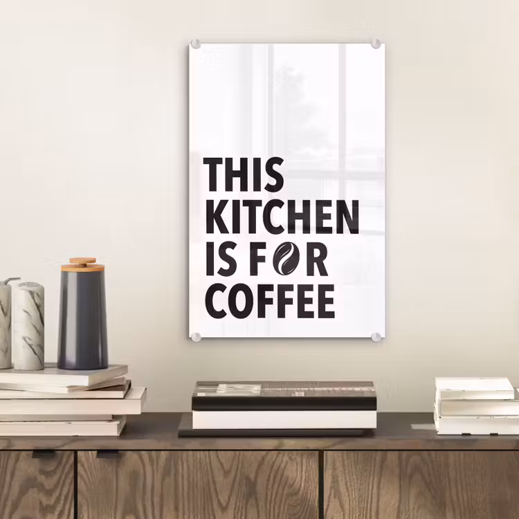 Quotes - Koffie - Bonen - Modern plexiglas 5mm klein -sfeer1