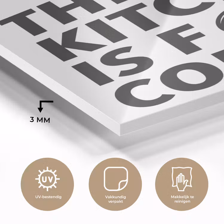 Quotes - Koffie - Bonen - Modern plexiglas 5mm klein -sfeer2