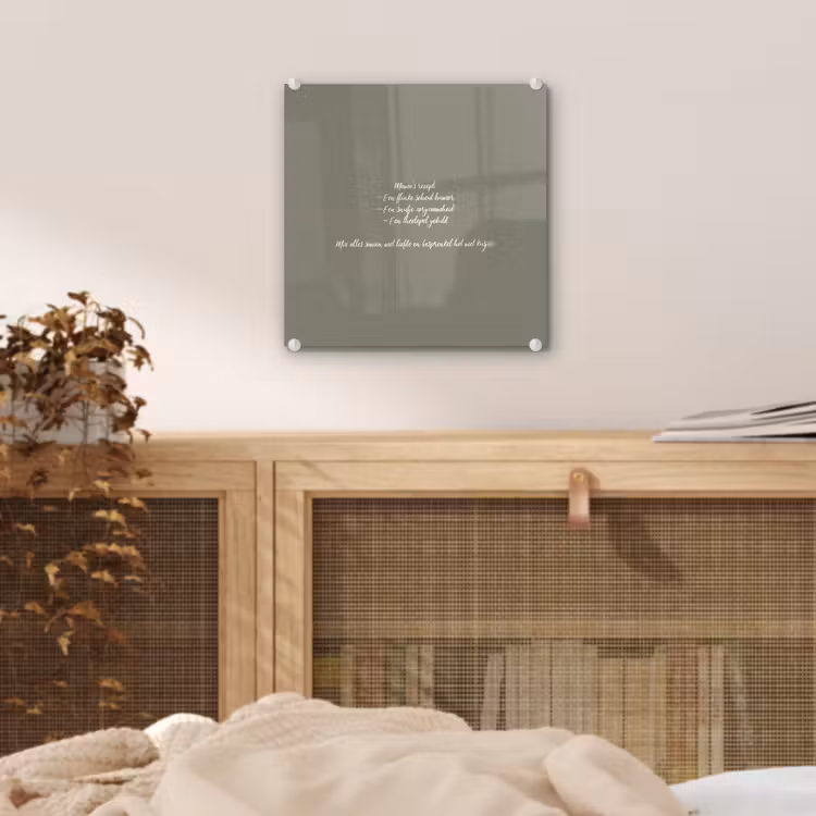 Quotes - Ma - Spreuken - Mama's recept - Koken plexiglas 5mm klein -sfeer4