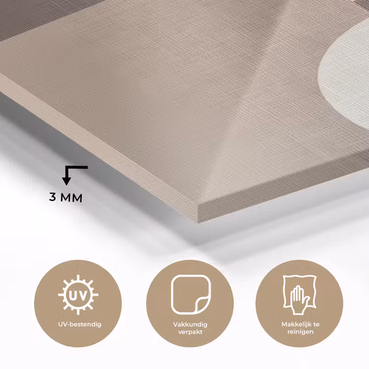 Raster - Halve cirkels - Contrast plexiglas 5mm klein -sfeer2