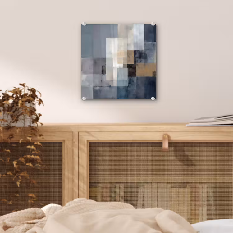 Rechthoeken - Abstract - Blauw plexiglas 5mm klein -sfeer4