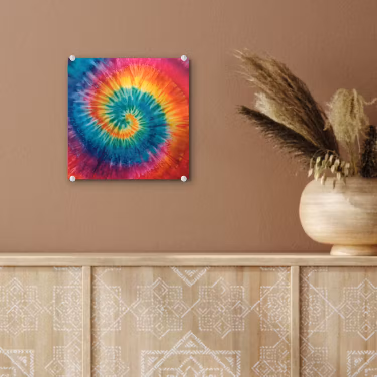 Regenboogkleuren - Tie dye - plexiglas 5mm klein -sfeer5
