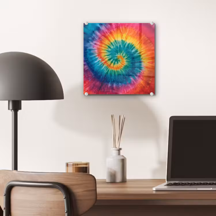 Regenboogkleuren - Tie dye - plexiglas 5mm klein -sfeer6