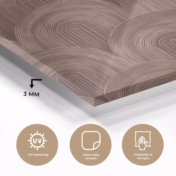 Ritmisch - Effect - Bruin plexiglas 5mm klein 11 -sfeer2