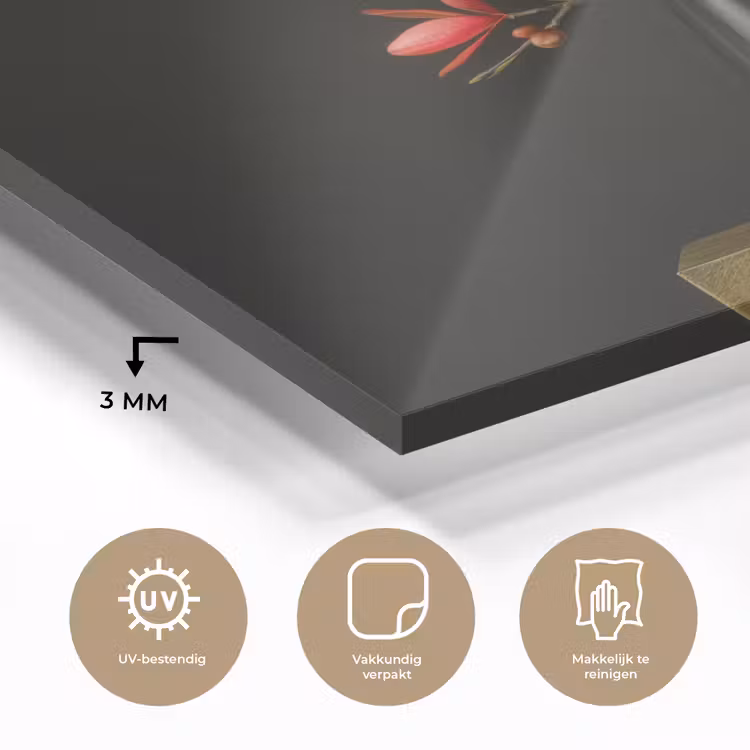 Rode - Bloemen - Vaas plexiglas 5mm klein -sfeer2