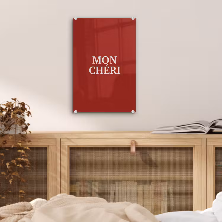 Rood - Frans - Quotes plexiglas 5mm klein -sfeer4