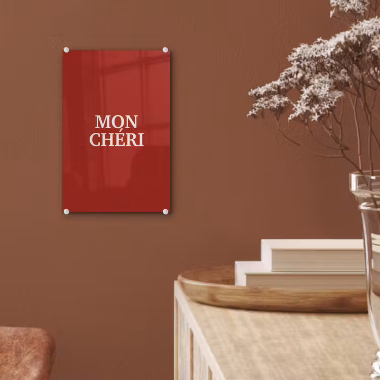 Rood - Frans - Quotes plexiglas 5mm klein -sfeer5