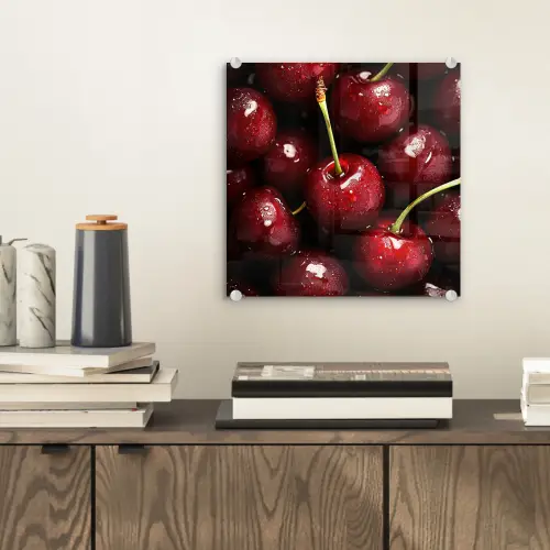 Rood - Fruit - Kersen plexiglas 5mm klein -sfeer1