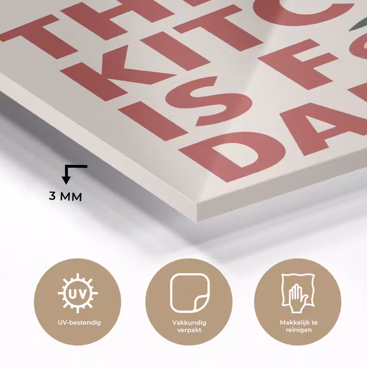 Rood - Quote - Kersen plexiglas 5mm klein -sfeer2